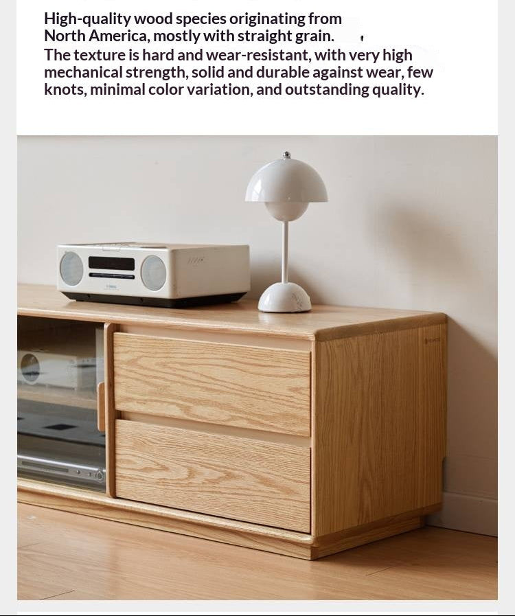 Oak Solid Wood Original Wood Style TV Cabinet