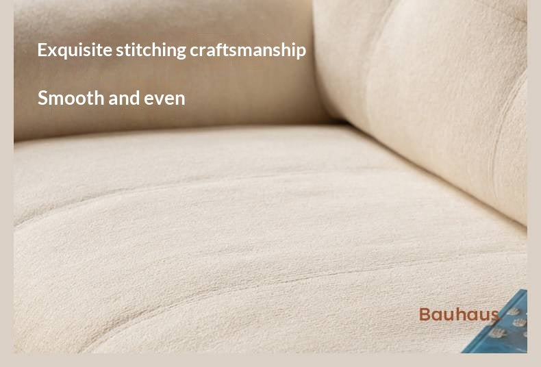 Poplar solid wood Mid Century Genuine Leather,Chenille Fabric Sofa Bauhaus Style