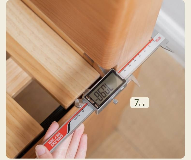 Cherry Solid Wood Storage Bed with Side Storage Drawers