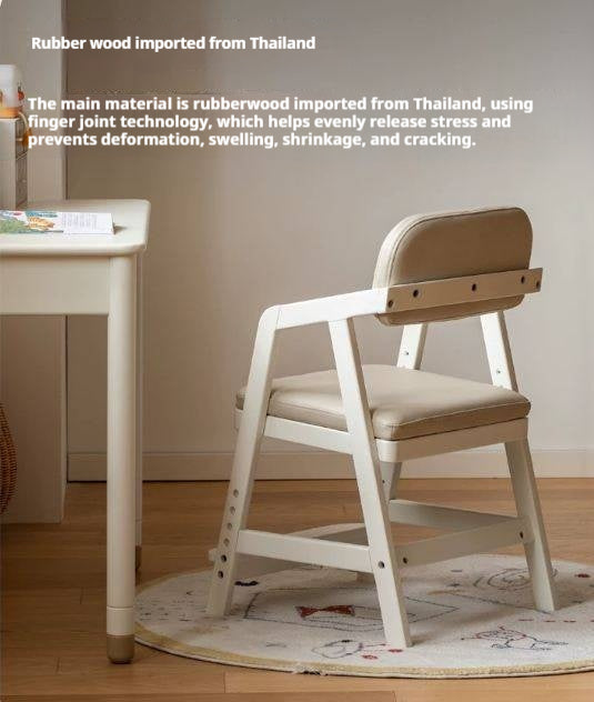 Solid RubberWood Kids Cream Style Lift Chair