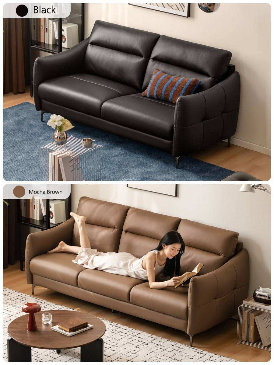 Genuine Top-Grain Leather Sofa – Modern