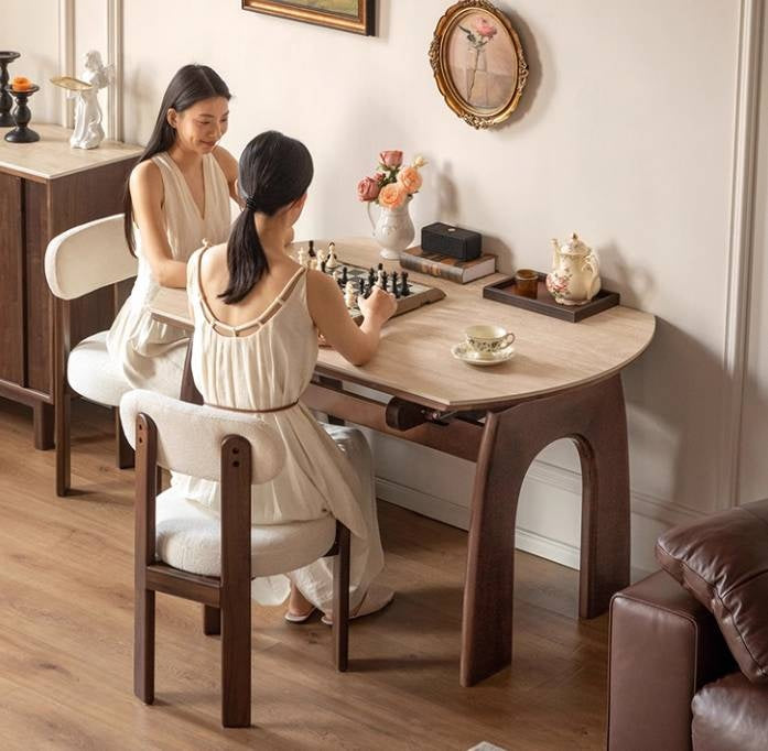 Black Walnut Solid Wood Round Dining Table