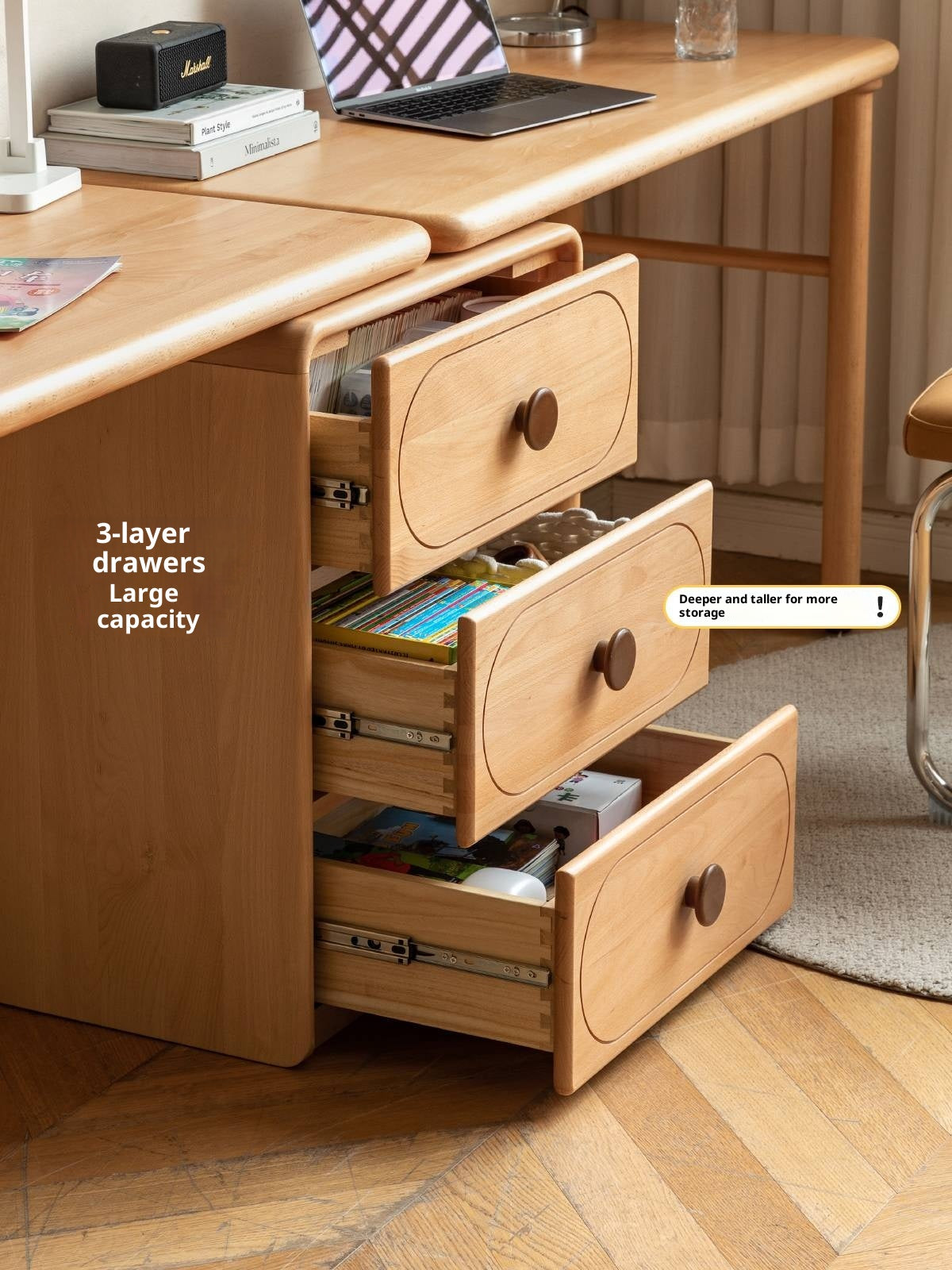 Beech Solid Wood Сhildren's Double Desk