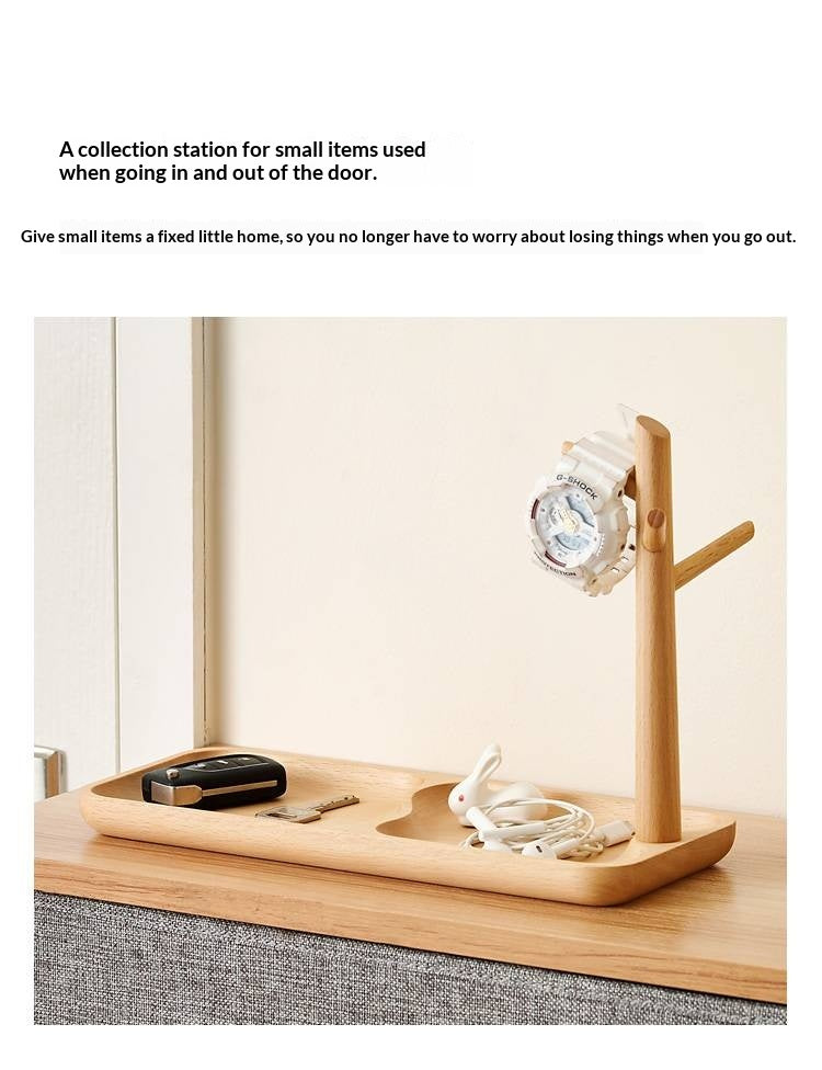 Beech, Black Walnut, Acacia Solid Wood Key Hanging Rack