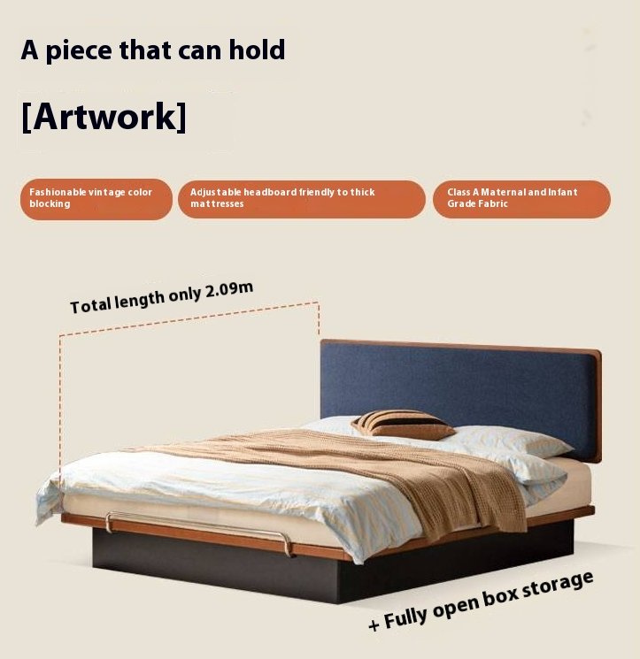 Poplar Solid Wood Soft Suspended Box Bed
