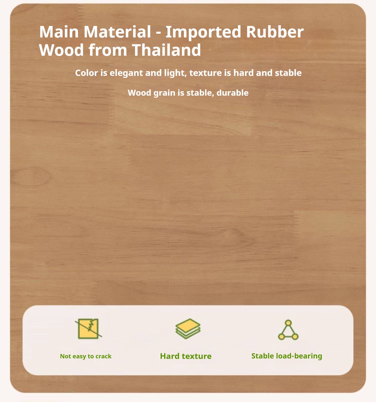 Solid Rubberwood Nordic Style Kids Chair with Adjustable Armrest