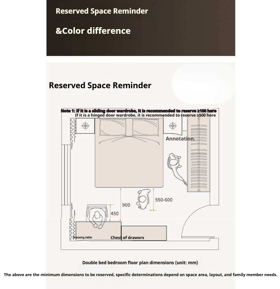 Black Walnut Solid Wood Bed with Italian Light Luxury Design