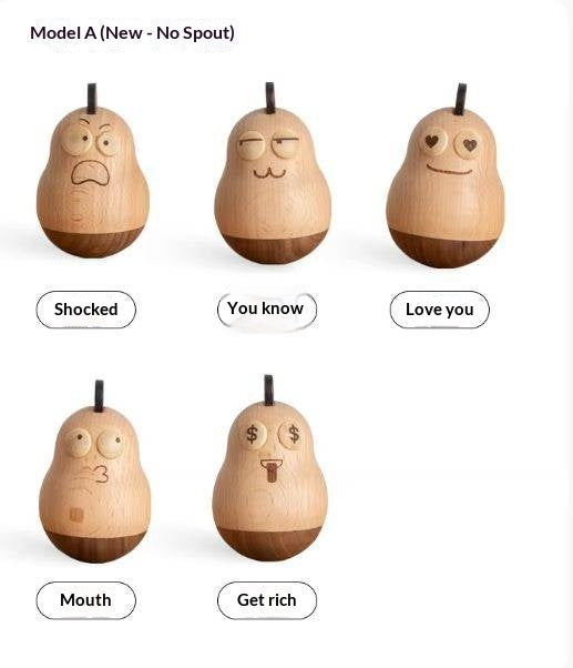 Beech, Black Walnut Solid Wood Tumbler Desk Ornament with Simple Creative Design