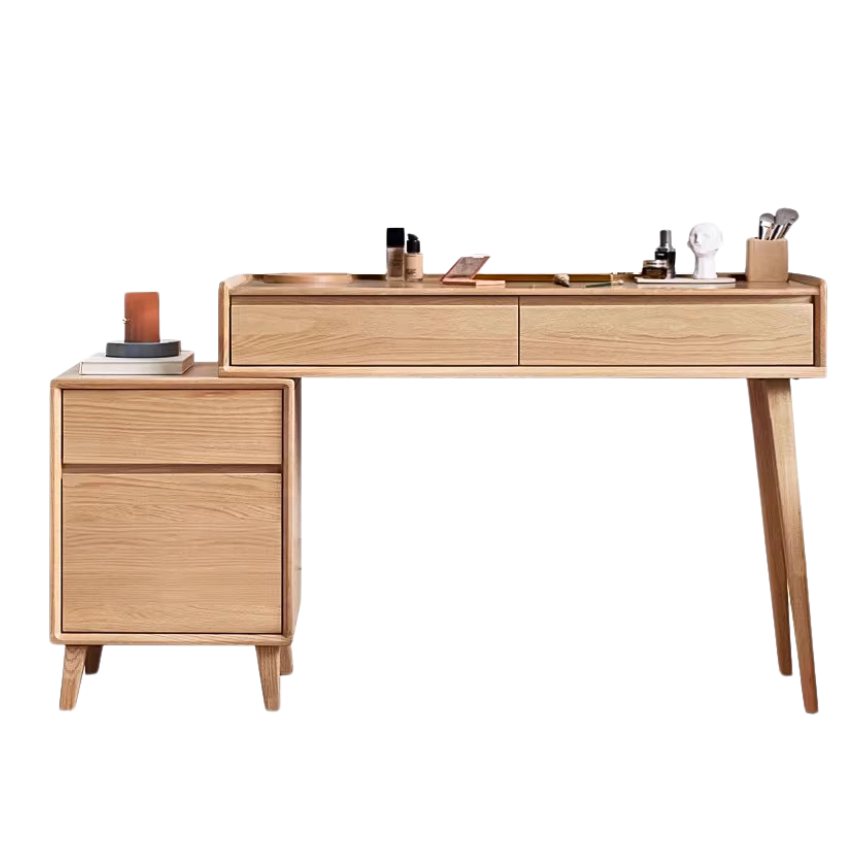 Oak solid wood Modern Simple Rock Board Dressing Table