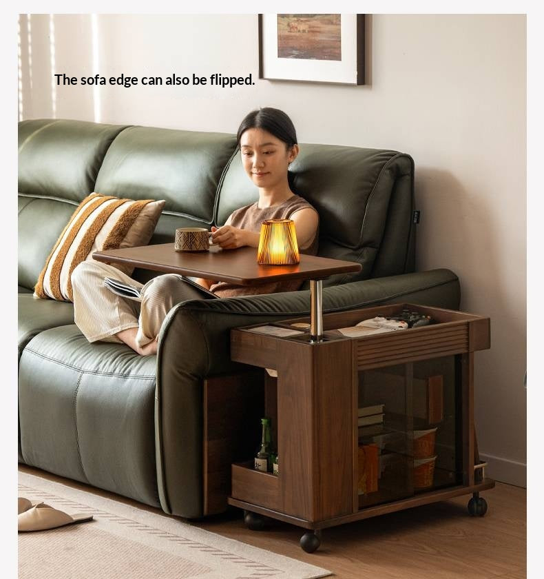 Black Walnut Solid Wood Italian Light Luxury Style Side Table