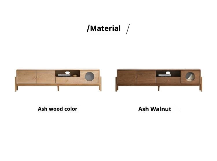 Ash Solid Wood Nordic Floor TV Cabinet.