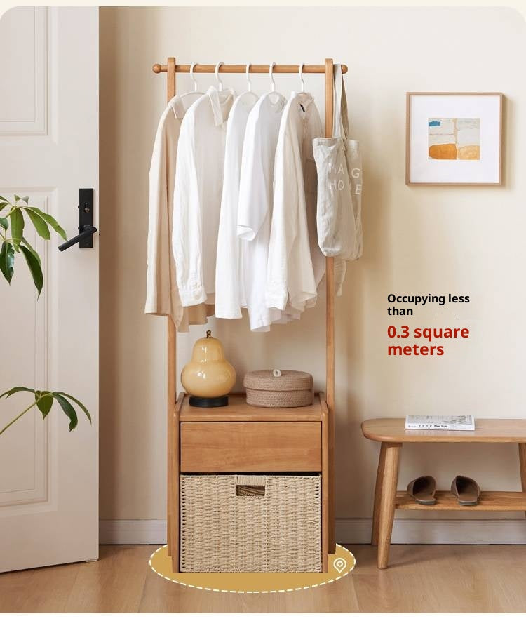 Solid Rubberwood Multifunctional Clothes Rack