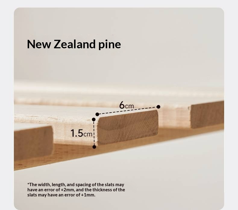 Poplar Solid Wood Bed — Retro Edge Vintage Slab Bed