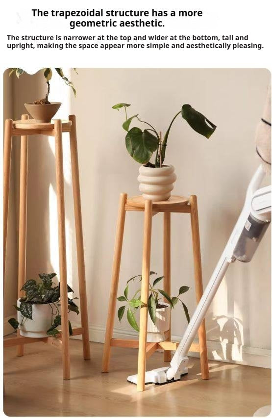 Oak Solid Wood Flower Rack Storage Rack