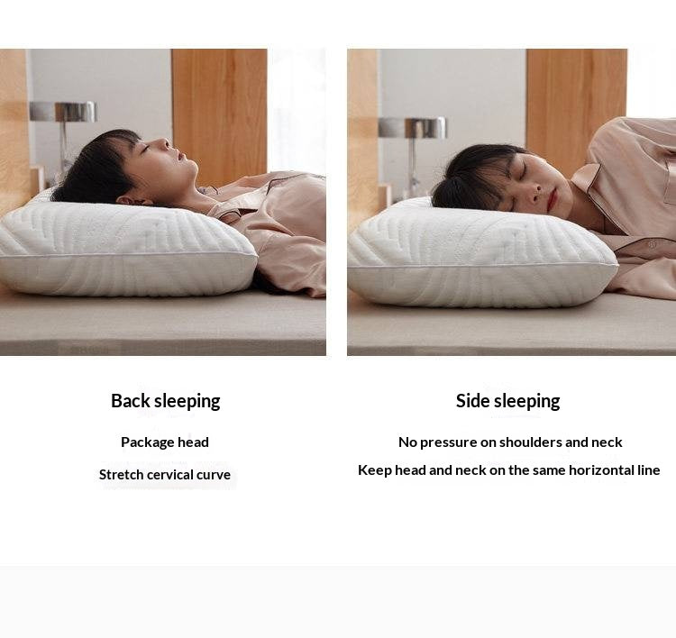 Natural Latex Sleep Pillow with Neck Support Design