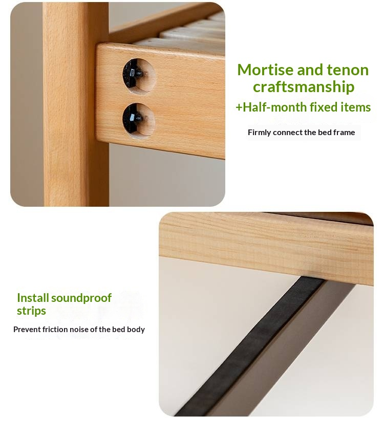 Beech Solid Wood Children's Treehouse Bed Multifunctional Loft Bed