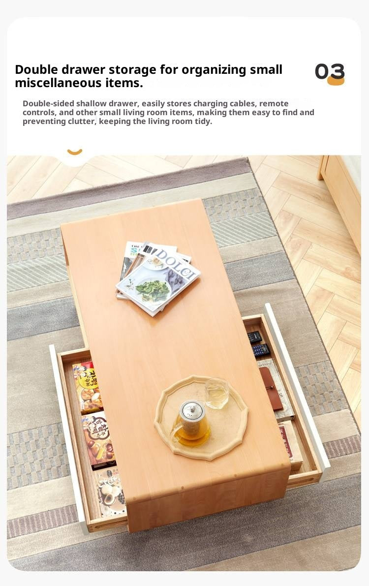 Beech Solid Wood Warm Coffee Table