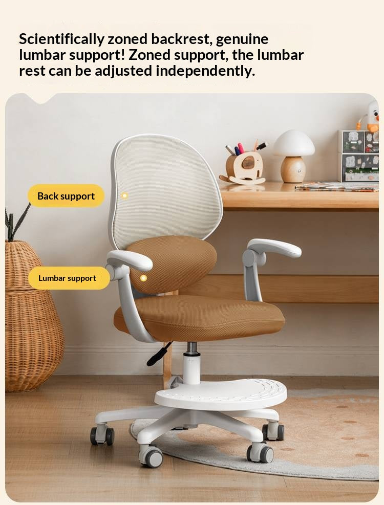 Children's Study Chair with Adjustable Backrest and Adjustable Lift