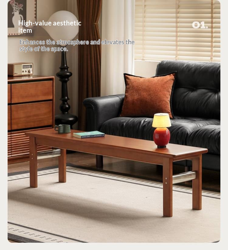 Tulipwood Solid Wood Vintage Style Long Bench