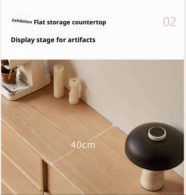 Ash, Oak Solid Wood Wabi-sabi Style Chest Of Drawers