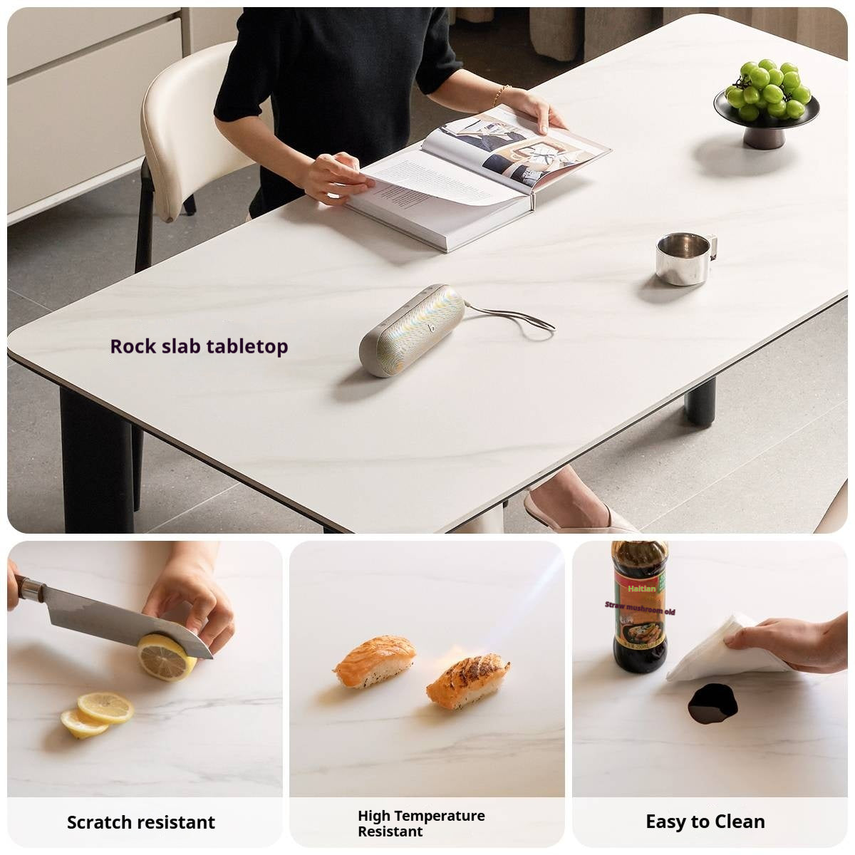 Iron Long Modern Dining Table