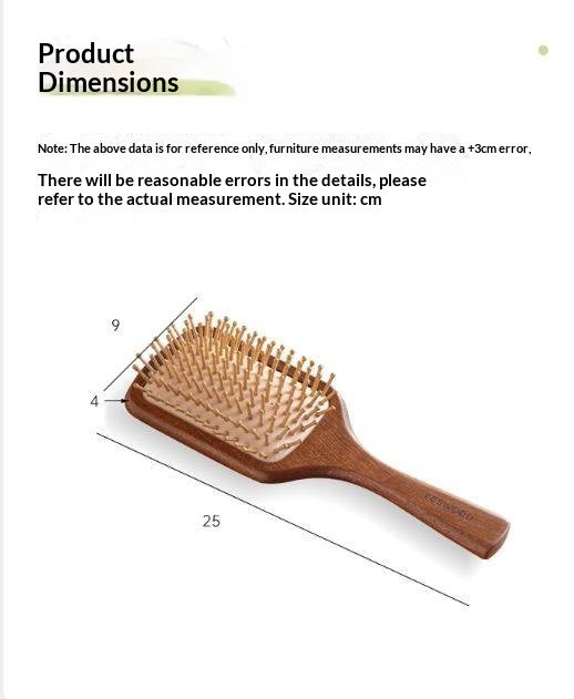 Nordic Beech Solid Wood Hair Care Cushion Comb