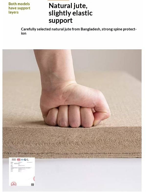 Zero-Glue Certified Natural Latex and Jute Mattress — Spring, Firm, Thick 22 cm