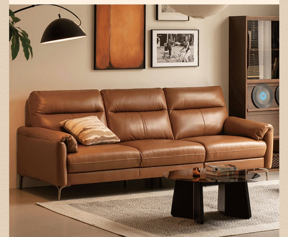 Genuine Leather Italian Normcore Modern Sofa