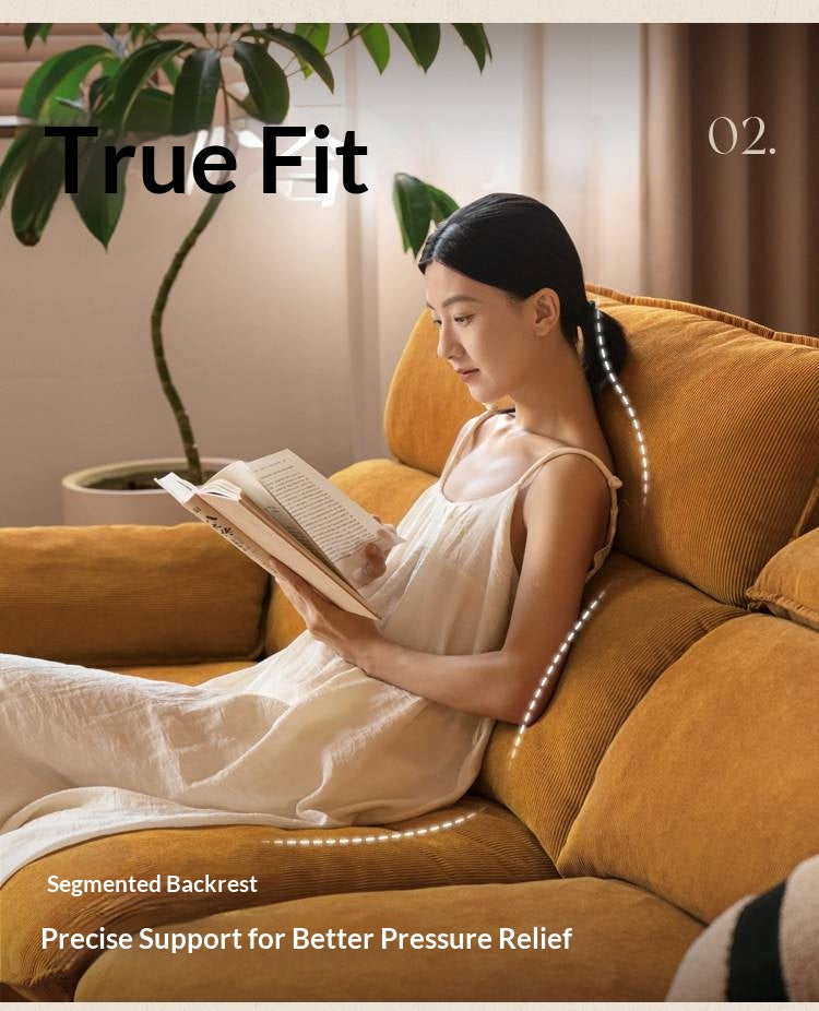 Deep Seat Sofa with Adjustable Headrest