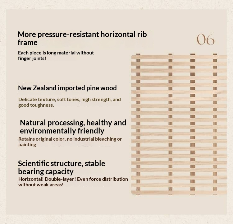 Birch Solid Wood Bed — French Retro Style, Large Slab Design, Mid-Range Style