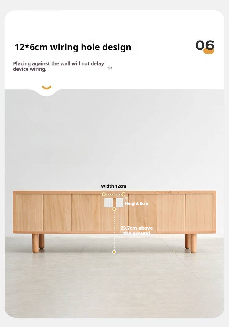 Beech Solid Wood TV Storage Cabinet.