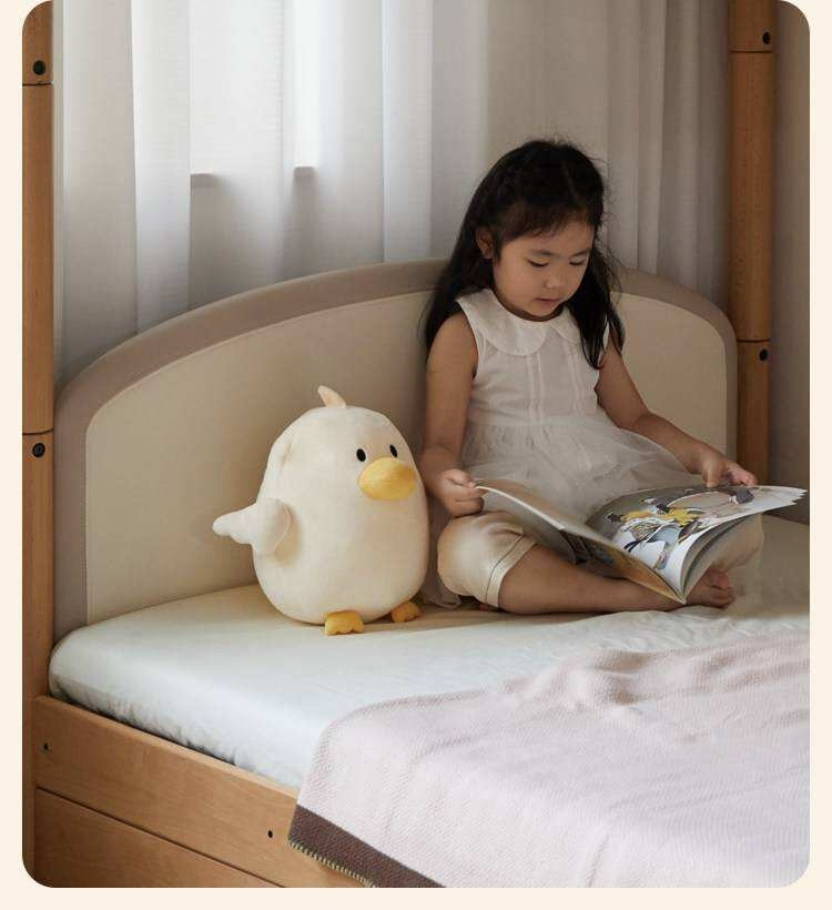 Beech Solid Wood Compact Bunk Bed, Suitable for Adults and Children