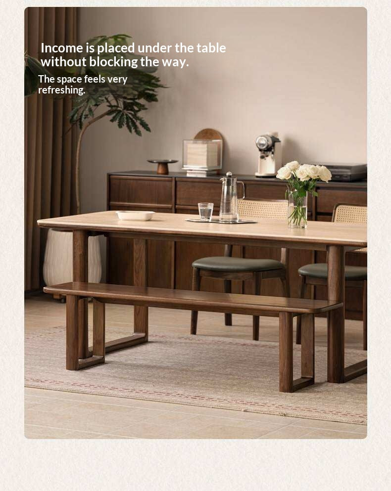 Black Walnut, White Ash Solid Wood Leisure Long Bench