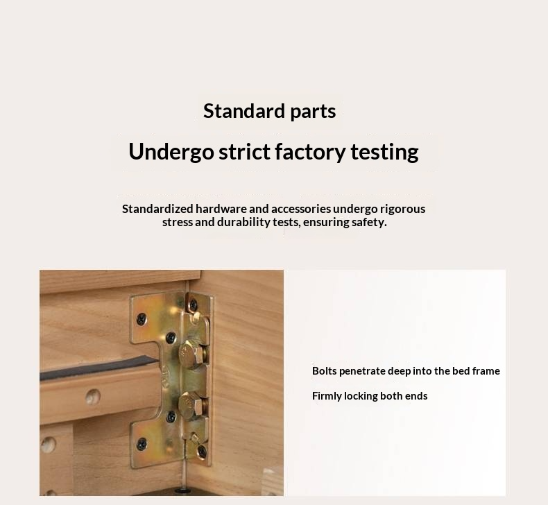 Ash Solid Wood High Backrest Large Bed