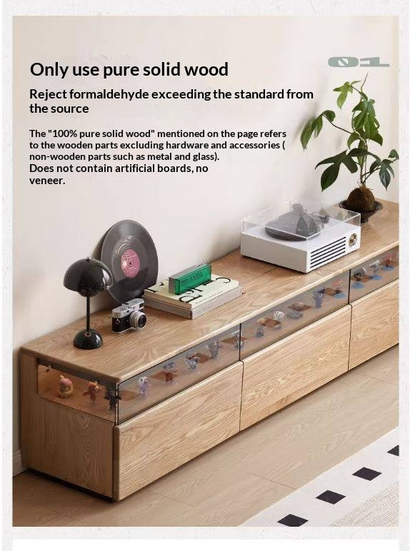 Ash Solid Wood Modern TV Cabinet