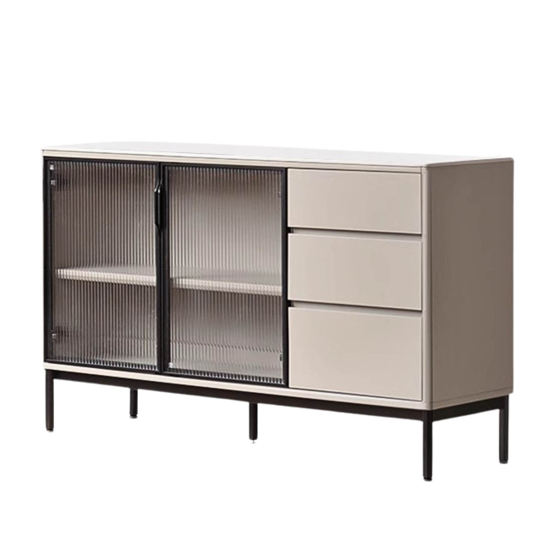 Poplar solid wood modern against the wall sideboard,