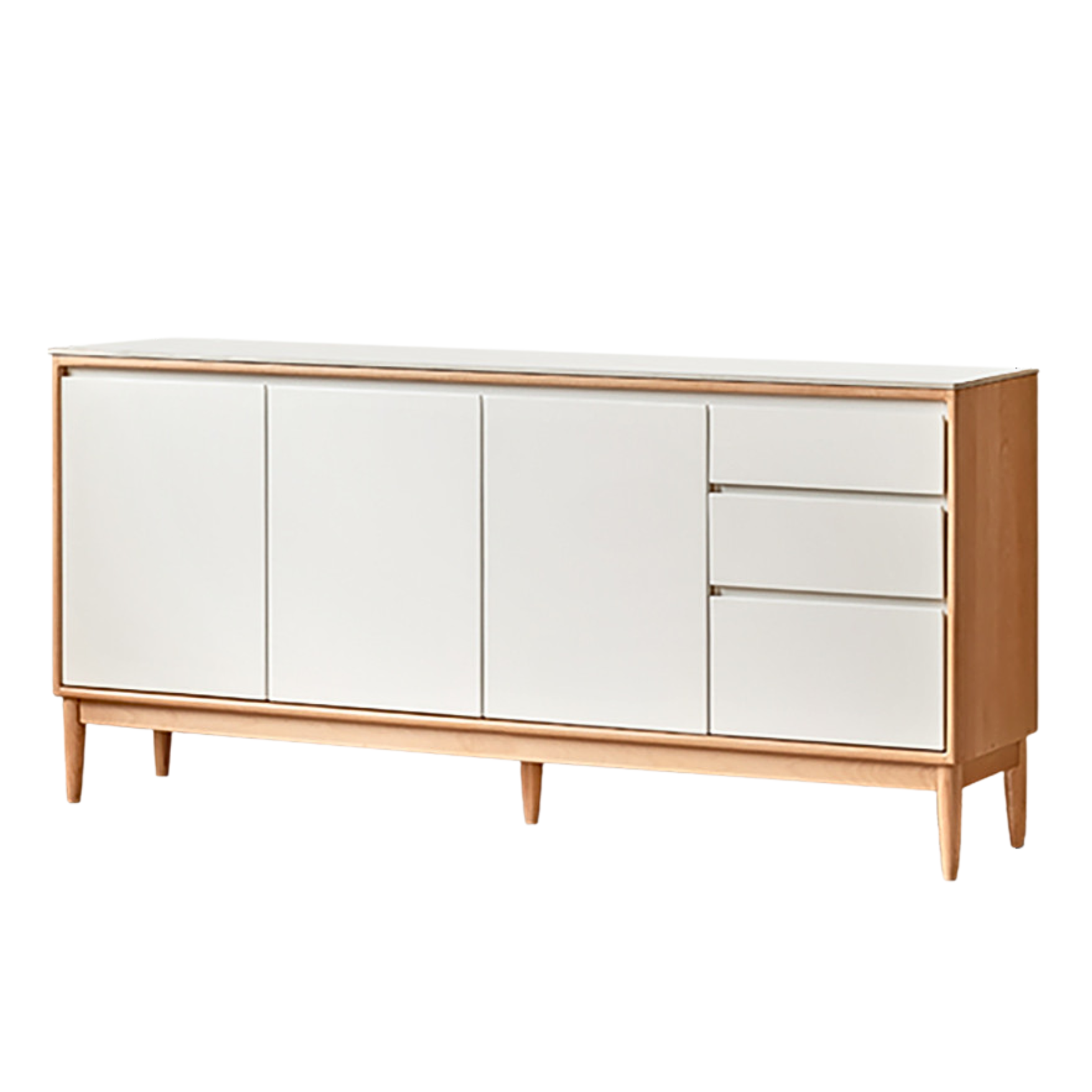 Beech solid wood against the wall dining sideboard,