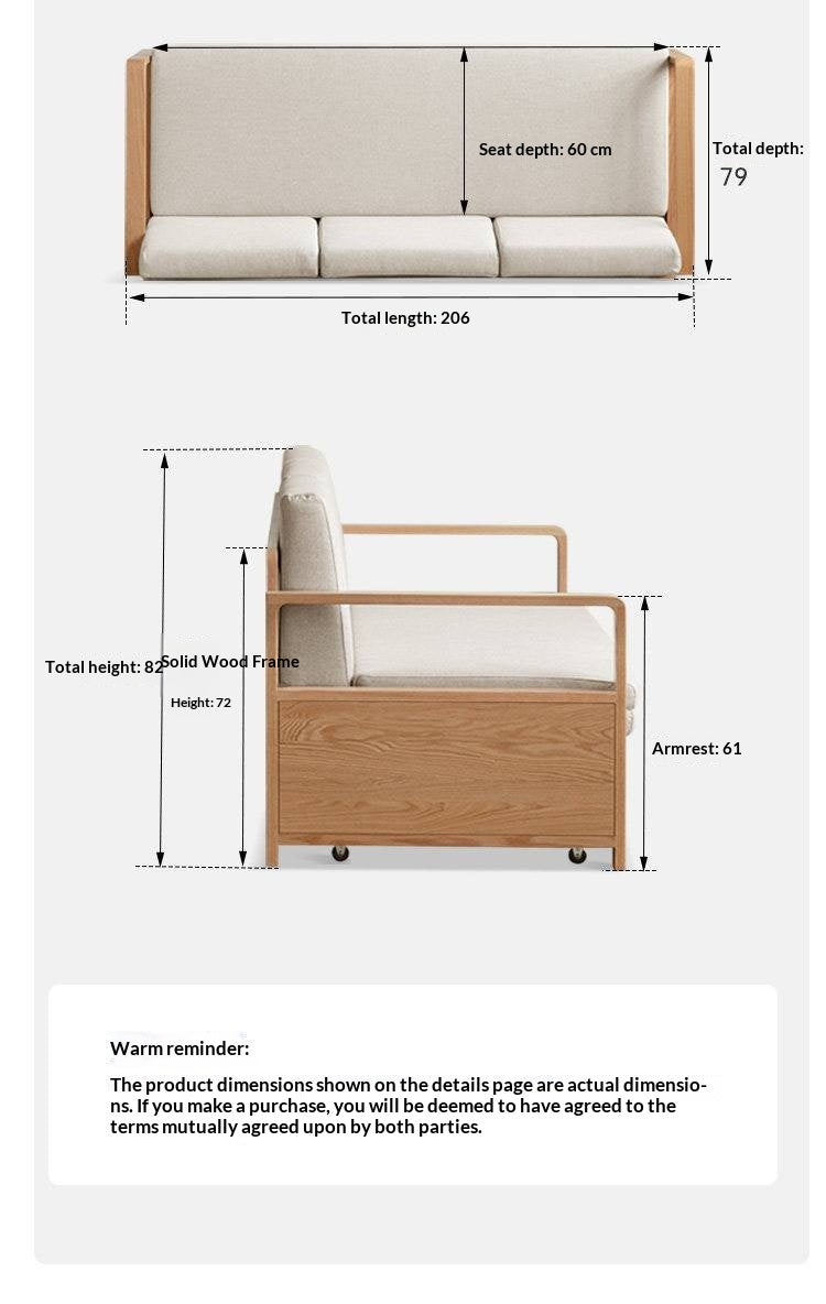 Oak, Ash Solid Wood Wood Daybed with Trundle and Storage Drawers