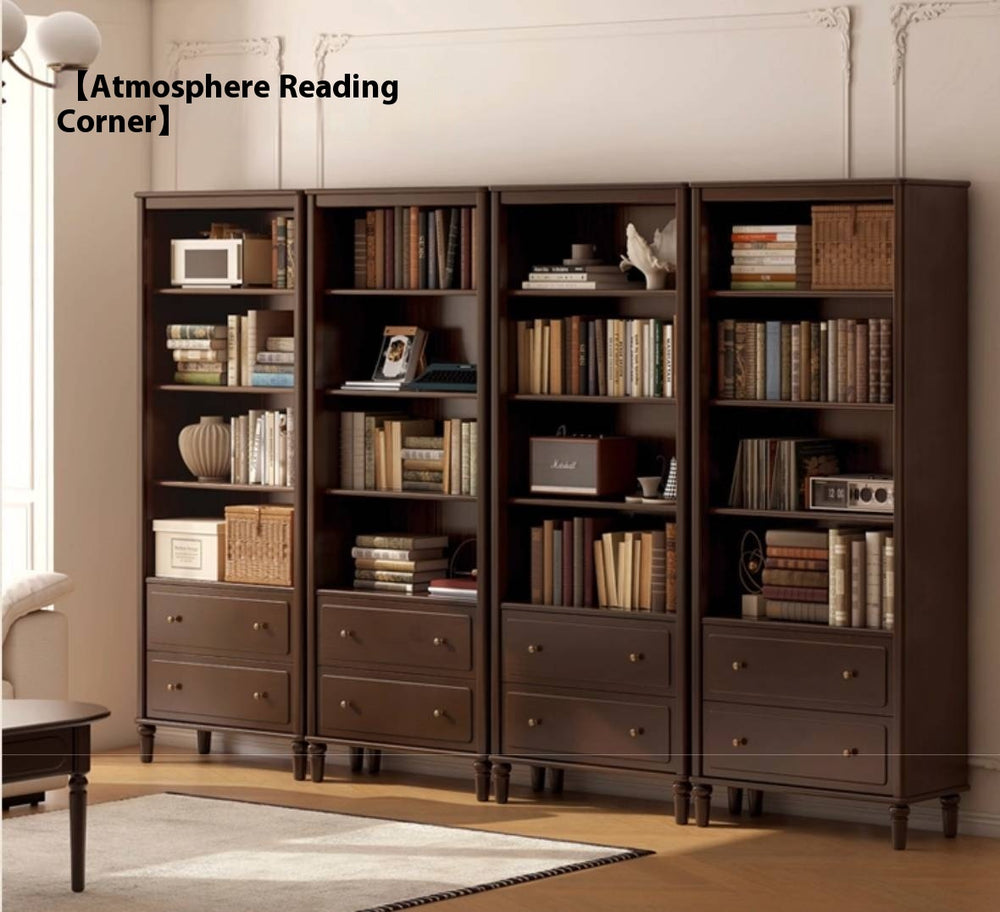 Black Walnut, Poplar Solid Wood American Style Bookcase