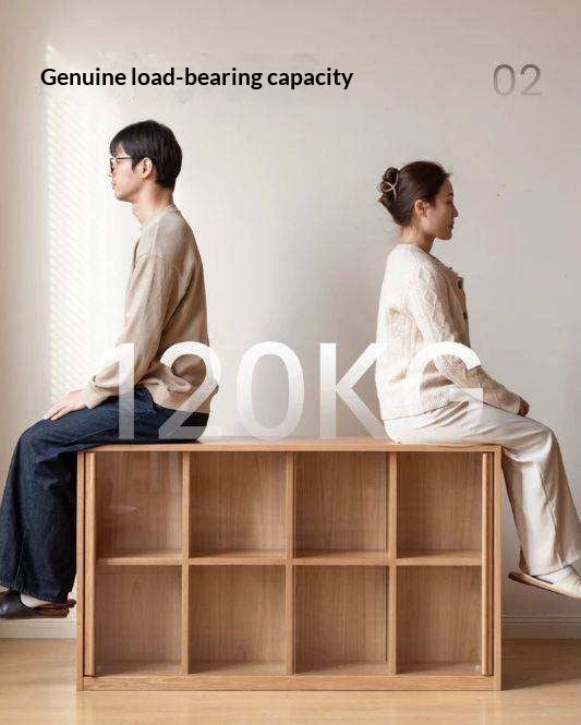 Oak Solid Wood Combination Bookcase.