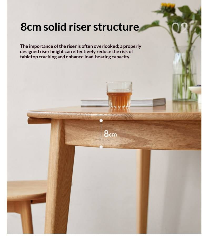 Oak Solid Wood Folding Dining Table
