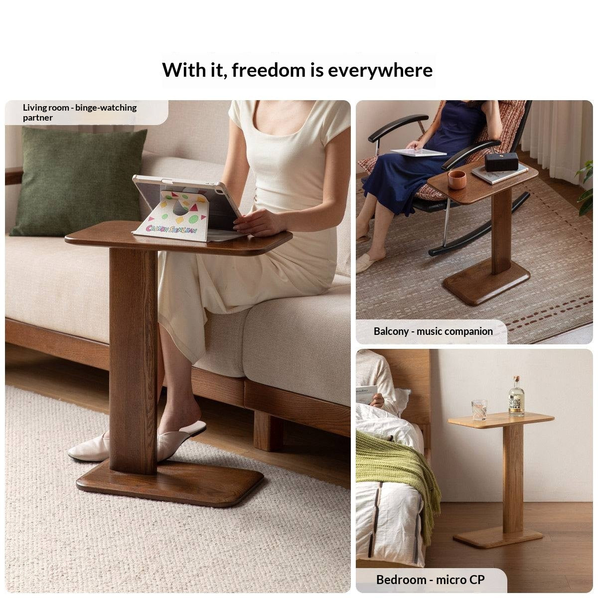 Oak Solid Wood Modern Minimalist Style Side Table