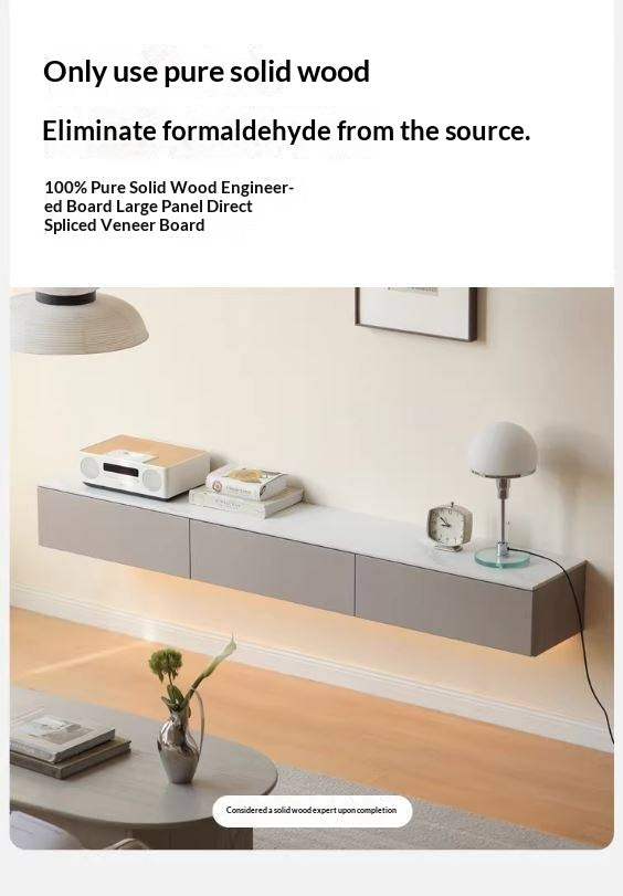 Tulipwood Wall-Mounted Suspended Splicing TV Cabinet.