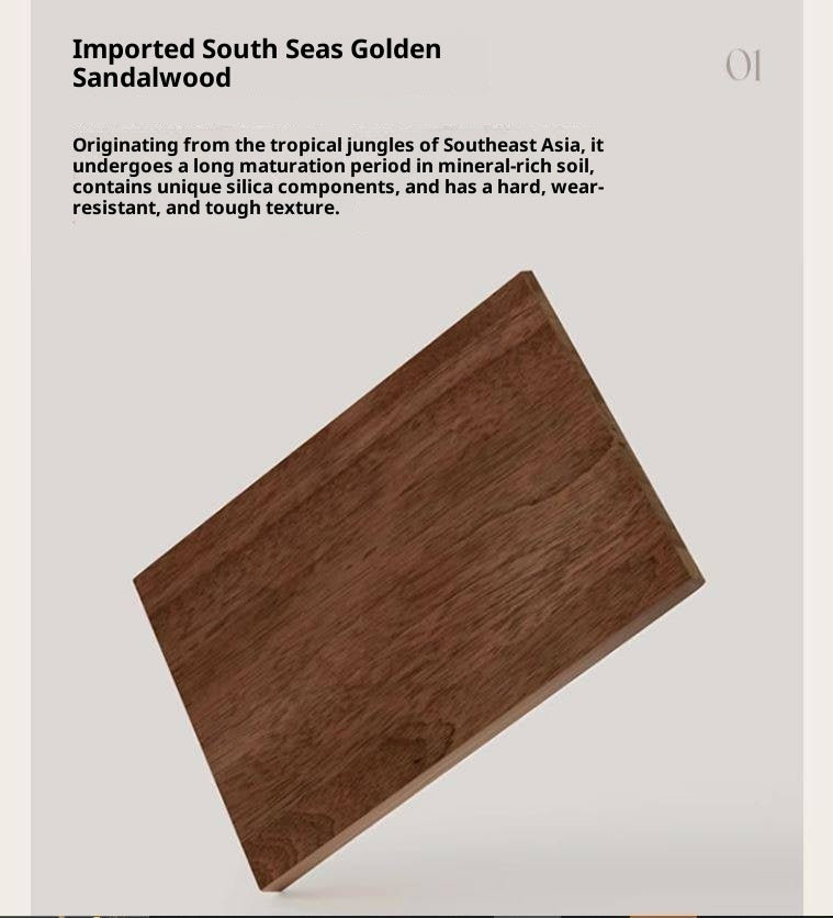 Sandalwood Solid Wood Light Luxury Style Bookshelf