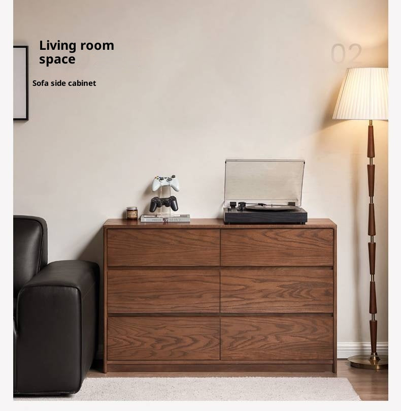 Oak Solid Wood Modern Drawer Cabinet