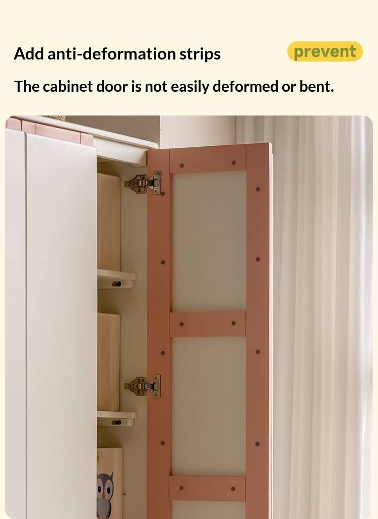 Solid RubberWood Kids Modular Wardrobe Closet with Multi-Size Storage Options