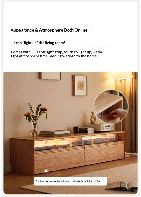 Black Walnut, Oak, Cherry Solid Wood TV Stand Floor Cabinet