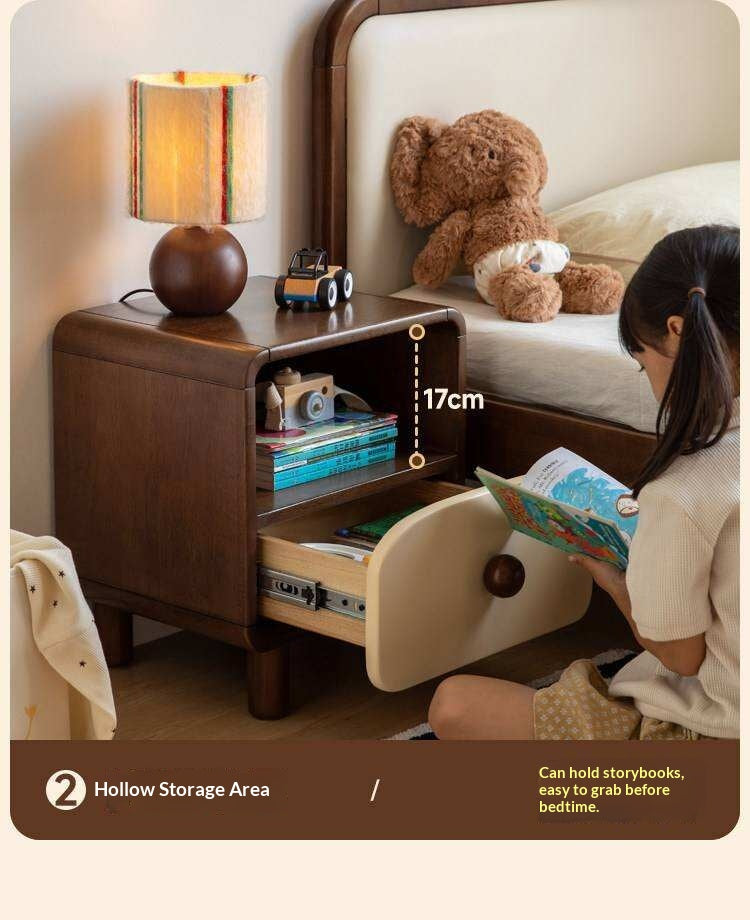 Solid Rubberwood Solid Wood Modern Children's Nightstand