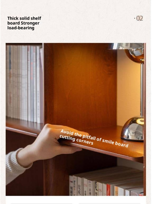 Poplar Solid Wood Antique Style Bookcase