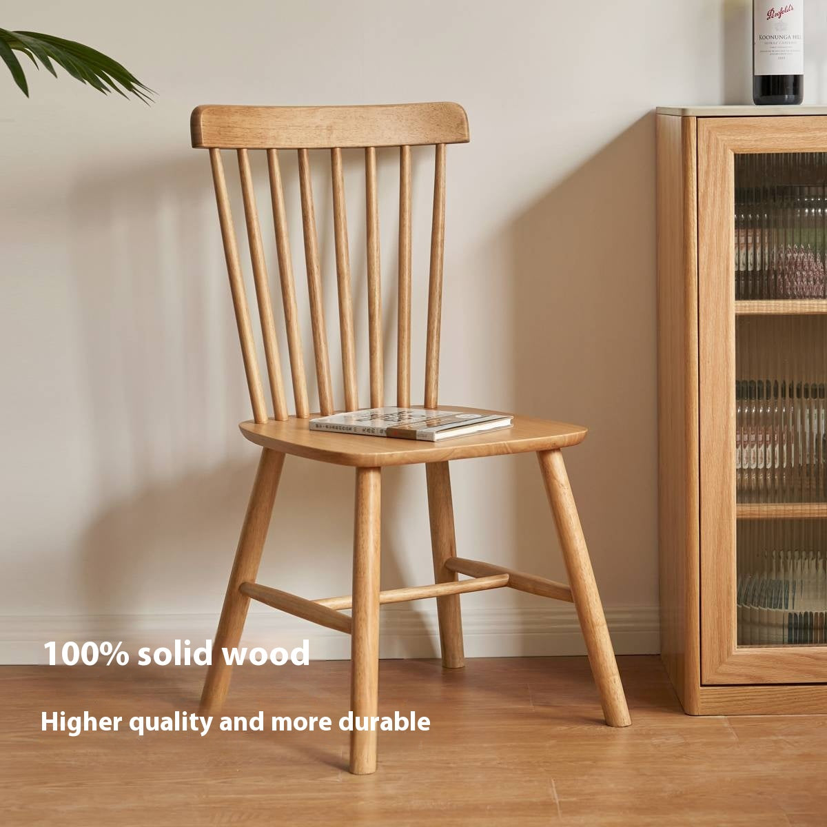 Set 4 pcs Solid RubberWood Modern Dining Chair